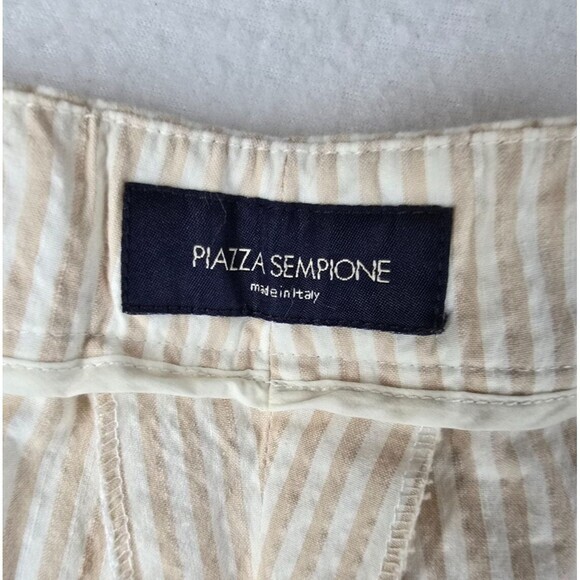 Piazza Sempione Pants Women’s It 48, Size XL 10, 12 Brigitte Striped‎ Trousers - Picture 8 of 10